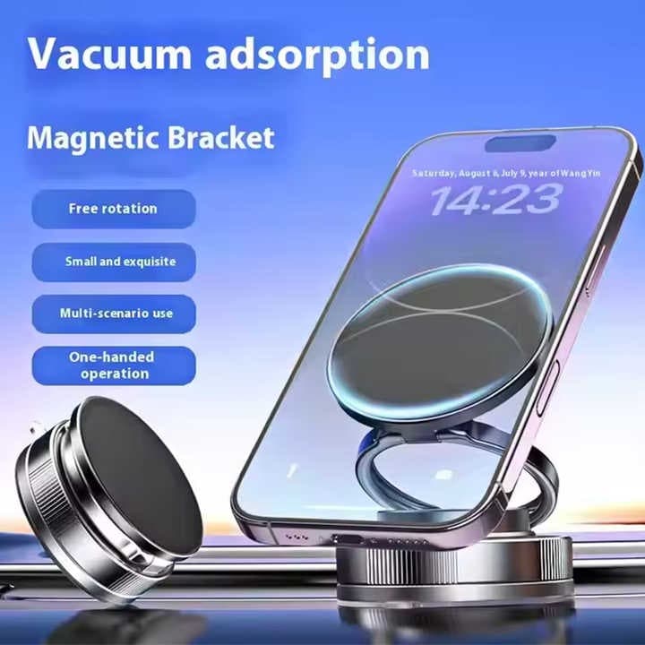 360° Vacuum Suction Foldable Magnetic Phone Holder – Universal Mobile Mount