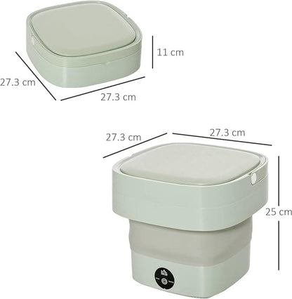 Portable Foldable Mini Washing Machine – USB Rechargeable Compact Washer for Baby Clothes & Travel