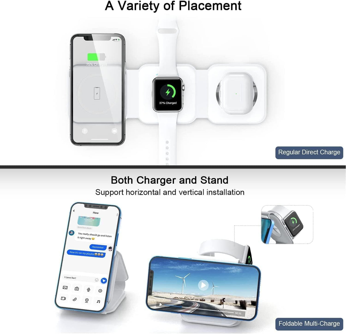 3-in-1 Magnetic Wireless Charging Station
