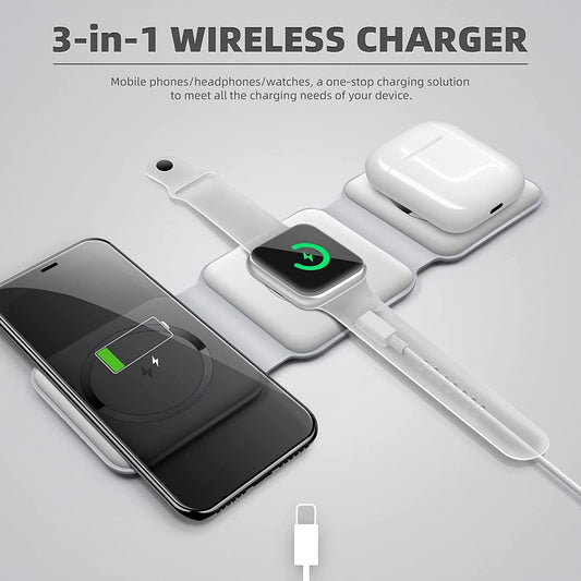 3-in-1 Magnetic Wireless Charging Station