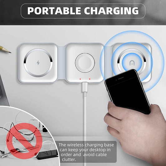 3-in-1 Magnetic Wireless Charging Station
