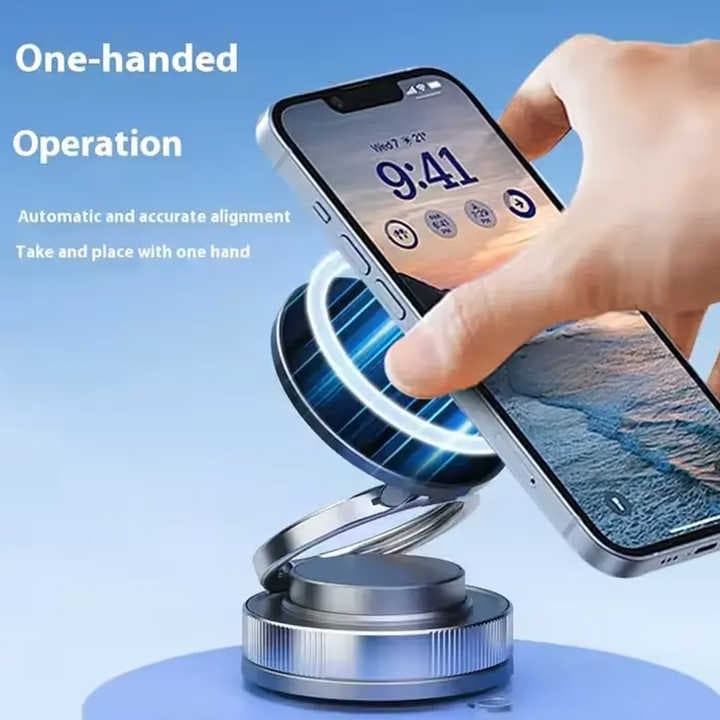 360° Vacuum Suction Foldable Magnetic Phone Holder – Universal Mobile Mount