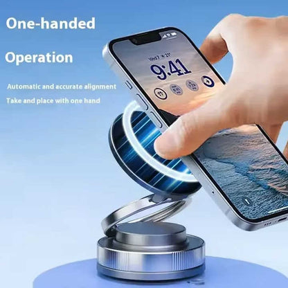 360° Vacuum Suction Foldable Magnetic Phone Holder – Universal Mobile Mount