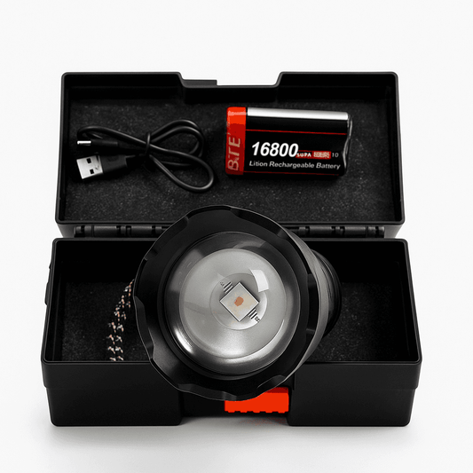 High-Power Rechargeable LED Flashlight Kit