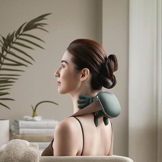 Portable Heated Neck & Back Massager – Rechargeable Shiatsu Pain Relief