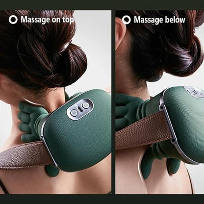 Portable Heated Neck & Back Massager – Rechargeable Shiatsu Pain Relief
