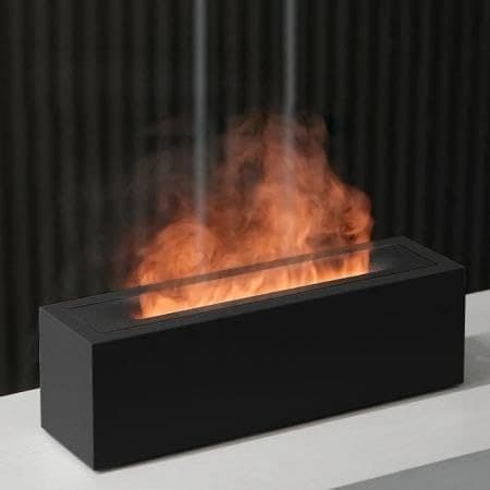 Fire Flame Aroma Diffuser – Ultrasonic Humidifier with LED Flame Effect & Auto Shut-Off