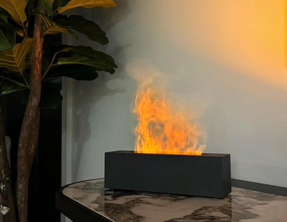 Fire Flame Aroma Diffuser – Ultrasonic Humidifier with LED Flame Effect & Auto Shut-Off