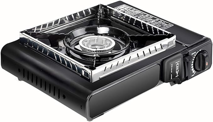 Portable Butane Gas Stove – Piezo Ignition Camping & Outdoor Cooking Burner with Carry Case