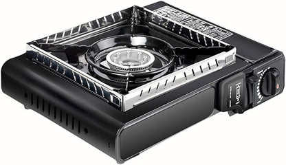 Portable Butane Gas Stove – Piezo Ignition Camping & Outdoor Cooking Burner with Carry Case