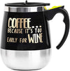 Self Stirring Coffee Mug – Automatic Mixing Stainless Steel Travel Cup